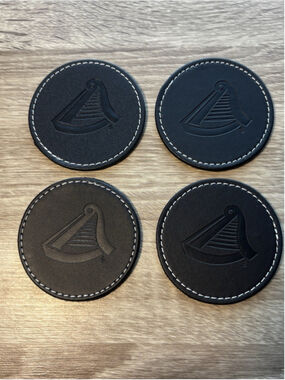 Guinness Japan Leather Coaster Set of 4 Promotional Brand New